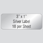 Silver Laser Labels Silver Laser Labels